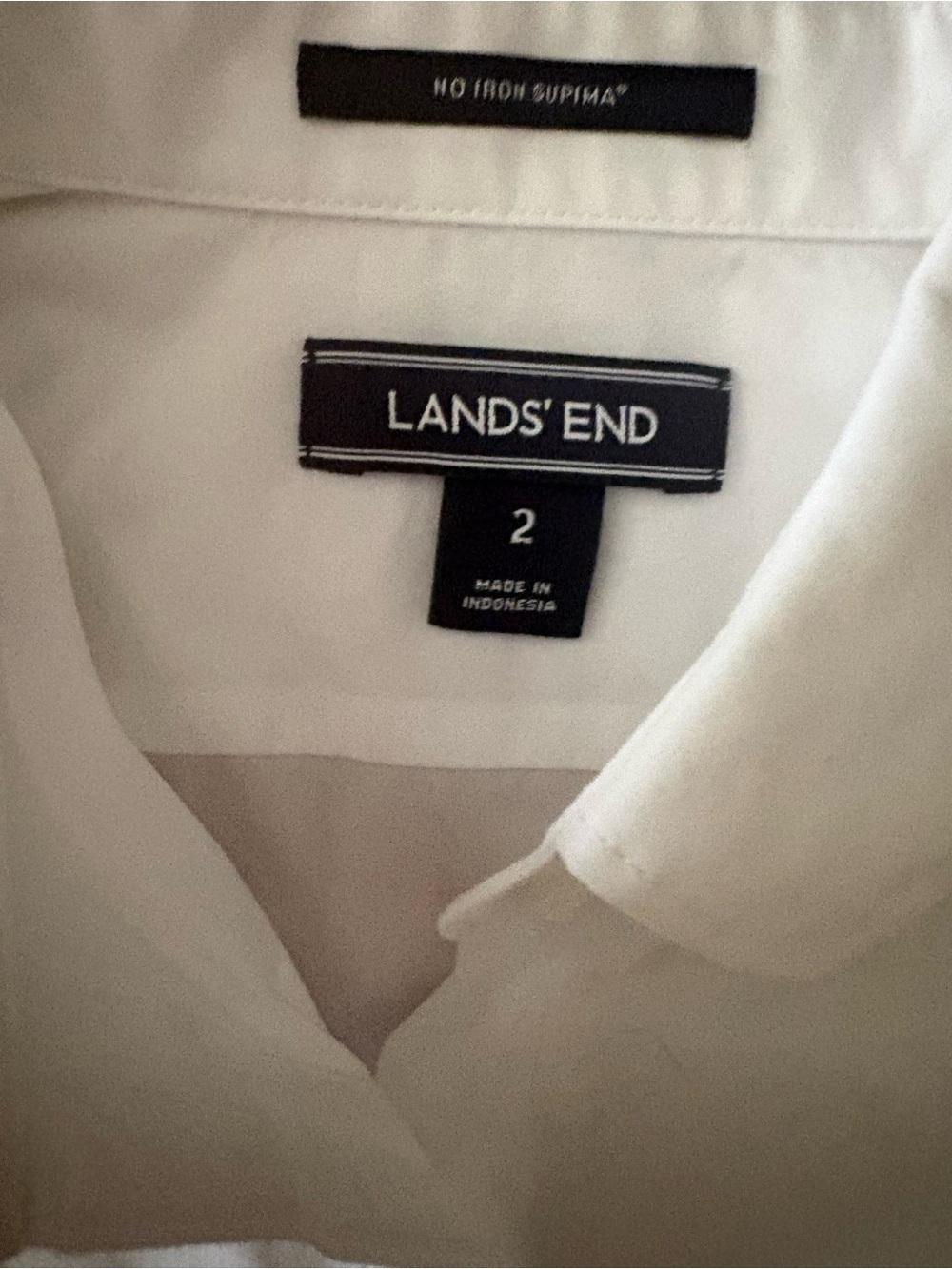 Lands' End White Button-Down Shirt for Women - Picture 3 of 3